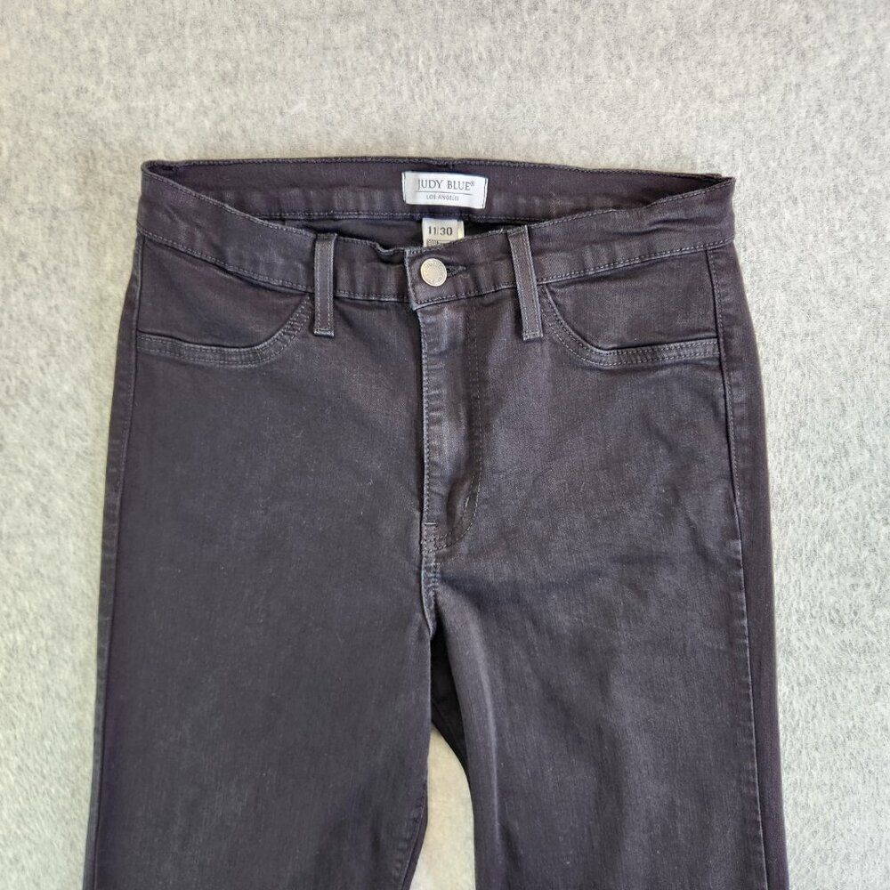 Judy Blue Jeans Womens 30 Black Super Flare High Rise Boho Retro 70s - Picture 2 of 15
